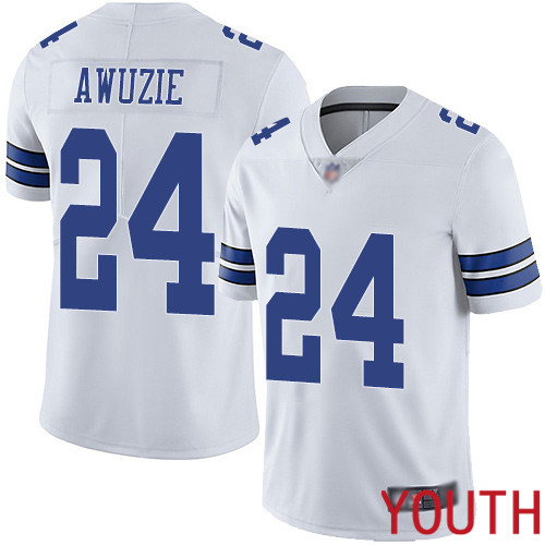Youth Dallas Cowboys Limited White Chidobe Awuzie Road 24 Vapor Untouchable NFL Jersey
